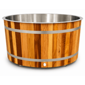 KOVE Oval Cedar Ice Bath – Reclined Cold Plunge