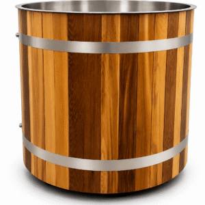 KOVE Oval Cedar Ice Bath – Reclined Cold Plunge
