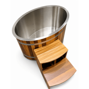 KOVE Oval Cedar Ice Bath – Reclined Cold Plunge