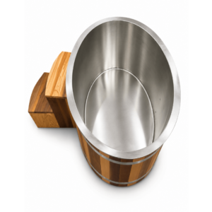 KOVE Oval Cedar Ice Bath – Reclined Cold Plunge